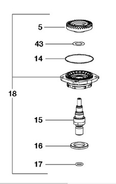 Фланец шестерни Metabo W 850-125 03608001