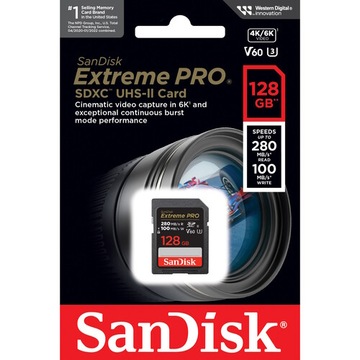SanDisk SDSDXEP-128G-GN4IN — карта Extreme PRO SDXC 128 ГБ V60 UH