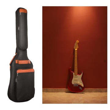 Elektryczna gitara basowa z tkaniny Oxford. Gitara elektryczna