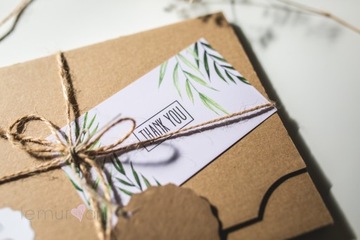 Набор благодарностей за фотосессию SUMMER PALMS на английском языке, 5 штук