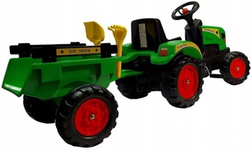 Педальный трактор с прицепом и аксессуарами 133 см.