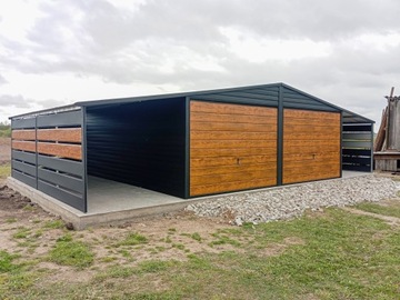 Оловянный гараж с коммунальным помещением и укрытиями 12x5 м, Transtal