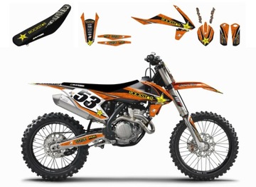 НАКЛЕЙКИ + ЧОХОЛ BLACKBIRD KTM EXC SX SXF 