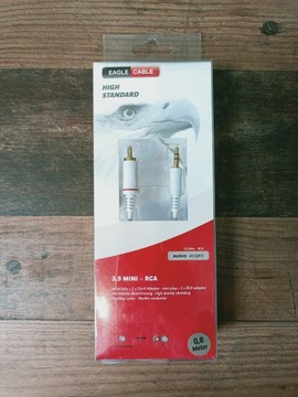 Kabel Eagle minijack 3,5 mm - 2x RCA (cinch) 0,8 m
