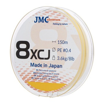 JMC ADVENTURE Japońska plecionka PE 0.4 150m 8 lb