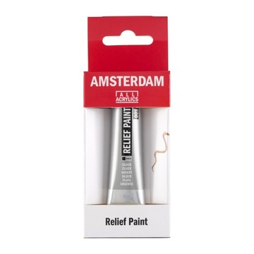 AMSTERDAM RELIEF PAINT 800 SILVER KONTURÓWKA