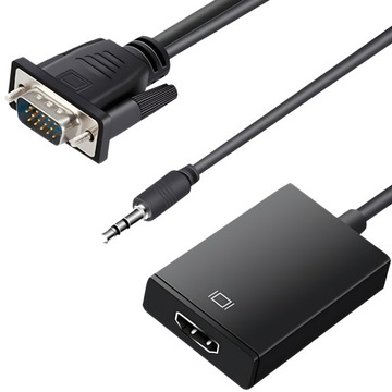 КАБЕЛЬ-АДАПТЕР VGA HDMI АУДИОКАБЕЛЬ FULL HD D-SUB