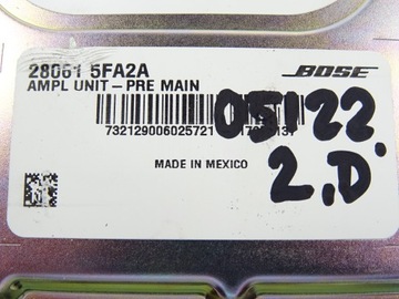 NISSAN MICRA K14 УСИЛИТЕЛЬ BOSE 280615FA2A