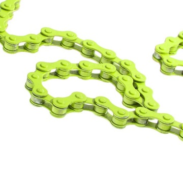 Велосипедная цепь фиксированная одинарная BMX, желтая, 1/2 x 1/8 дюйма