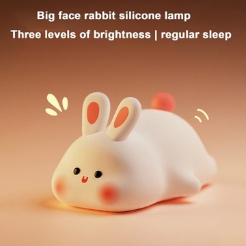 Силиконовый ночник Big Face Rabbit Tap, заряжаемый через USB