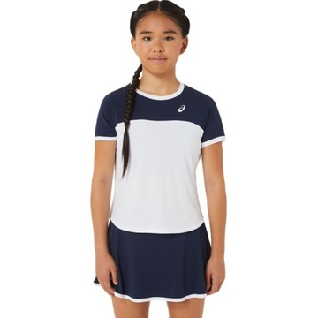 KOSZULKA ASICS TENNIS SS TOP GIRLS WH/MIDNIGHT L