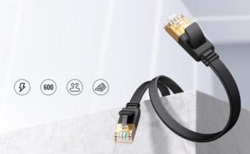 LAN ETHERNET СЕТЕВОЙ КАБЕЛЬ ПЛОСКИЙ SFTP CAT7 5M