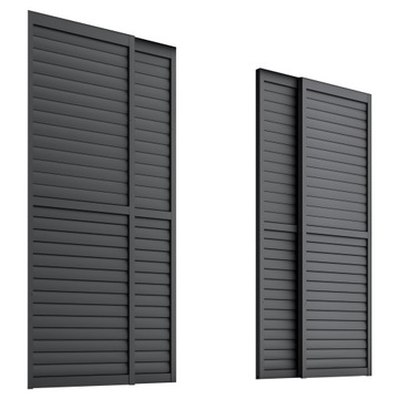 Раздвижная глухая стеновая панель для перголы Kea - серая 370см (KEA 4м)