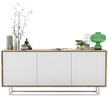 Komoda Loft Industrialna szafka RTV Loft biały MAT