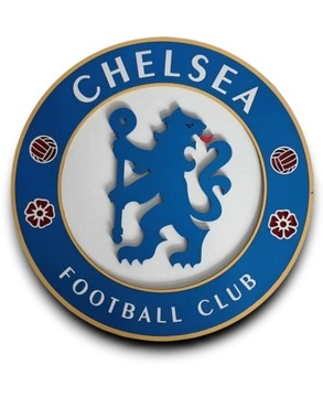 Chelsea Londyn Obraz drewniany3D na ścianę Herb Prezent Lampka NocnaLED40cm