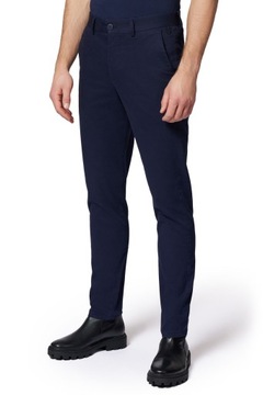 Spodnie Chino Slim Fit Granatowe z Bawełną Próchnik PM2 W34/L30