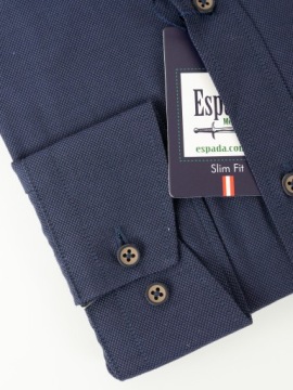 Элегантная мужская рубашка CASUAL SLIM NAVY BLUE M