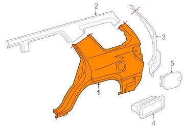 BŁOTNIK TYLNY TYŁ LEWY TOYOTA 4RUNNER 2013-