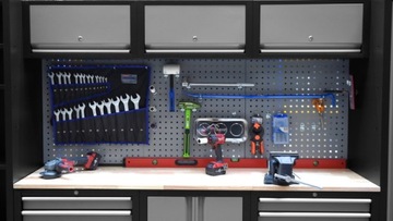 МЕБЕЛЬ ДЛЯ МАСТЕРСКОЙ КНИЖНЫЙ ШКАФ 325см РАБОЧИЙ СТОЛ ШКАФ ШКАФЫ ДЛЯ ИНСТРУМЕНТОВ