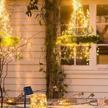 СОЛНЕЧНАЯ ГИРЛЯНДИЯ СВЕТОДИОДНЫЕ САДОВЫЕ ЛАМПЫ СВЕТОДИОДНАЯ ЦЕПЬ СВЕТОДИОДНАЯ ДЕКОРАТИВНАЯ ВЕРЕВКА