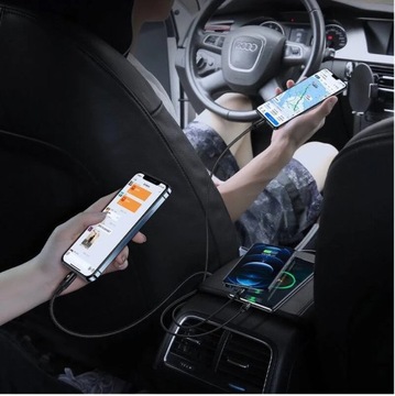 Кабель Micro USB/USB C/Lightning/Lightning 4 в 1