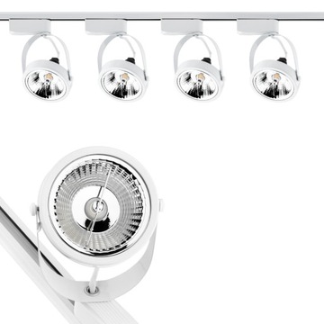 ZESTAW SZYNOPRZEWÓD SZYNA 2m + 4x REFLEKTOR AR111