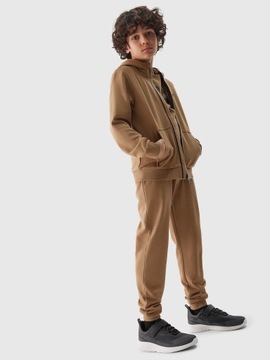 4F СВИТШОТ ДЛЯ МАЛЬЧИКОВ, ДЕТСКИЙ СВИТШОТ С КАПЮШОНОМ, КОРИЧНЕВЫЙ, размер 164