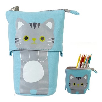 НОВЫЙ холст с рисунком милого кота, телескопическая сумка-карандаш, канцелярская ручка