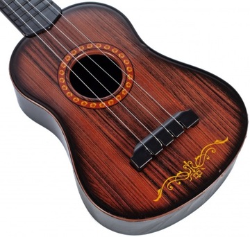 ИГРУШКА-ГИТАРА ДЛЯ ДЕТЕЙ, ПЛАСТИК, узор ДЕРЕВО, 41см, Музыкальный инструмент