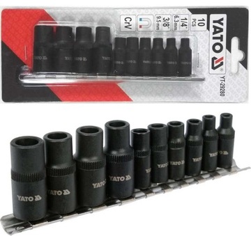 YATO ZESTAW NASADEK ADAPTER DO GWINTOWNIKÓW 1/4