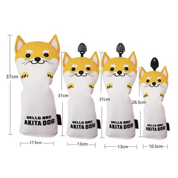 Защитный чехол для головы водителя d-Golf Cute Shiba Inu Guard UT Желтый 37x17,5 см