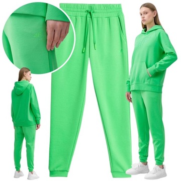 dresowe spodnie damskie dresy joggery 4f sportowe wygodne kieszenie r. xl p
