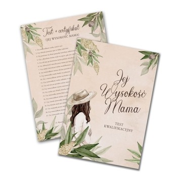 TEST+Certyfikat na Baby Shower Jej Wysokość Mama