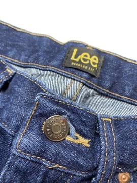 Lee Regular Fit granatowe Spodnie jeansy W 33 L 33