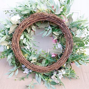 Wianek na drzwi Wianki Ze SztucznychCiemno Różowy