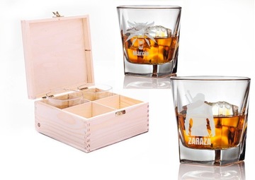 4 x Szklanka do whisky w pudełku Grawer Wiedźmin