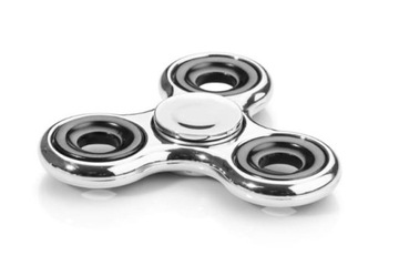 SPINNER NA TABLICĘ MANIPULACYJNĄ ZABAWKA ANTYSTRESOWA SREBRNY SPINNER