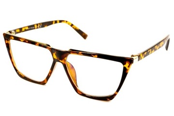 DAMSKIE OKULARY ANTYREFLEKSYJNE W PANTERKĘ Z ETUI