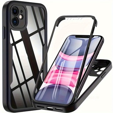 360 Całe Ciało Przód Tył Przezroczyste Etui Na IPhone 13 14 11 12 Pro Max