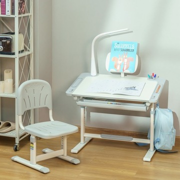 Комплект Lupin Grey Регулируемый письменный стол со стулом