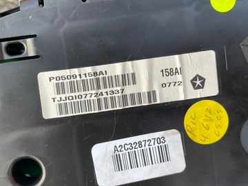 JEEP CHRYSLER 300C LANCIA THEMA PŘÍSTROJOVÁ DESKA BUDÍK BUDÍKY 05091158AI GB