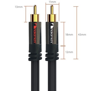 КАБЕЛЬ NAKAMICHI RCA-2RCA ДЛЯ САБВУФЕРА ТИПА Y 1,5 м