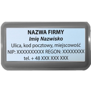 WAGRAF B4s ШТАМП ДЛЯ 8 СТРОК НАЗВАНИЕ КОМПАНИИ ОФИСНЫЙ ДИЗАЙН + ЛАСТИК