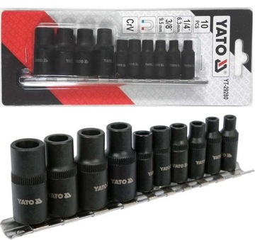 YATO ZESTAW NASADEK ADAPTER DO GWINTOWNIKÓW 1/4
