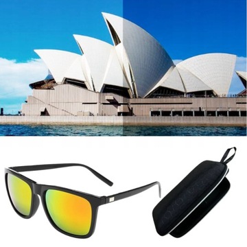 OKULARY PRZECIWSŁONECZNE POLARYZACYJNE MĘSKIE DAMSKIE UV400 + ETUI TWARDE