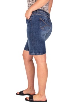 KRÓTKIE SPODENKI jeansowe damskie SZORTY dżinsowe PRZED KOLANO 42 XL FIRI