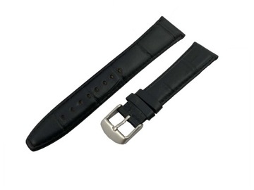 20 mm Czarny Wężowy Pasek Do Zegarka Skóra