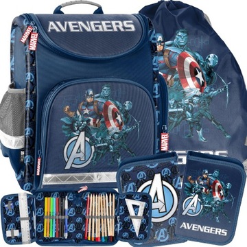 AVENGERS TORNISTER SZKOLNY IRON MAN ZESTAW 3w1