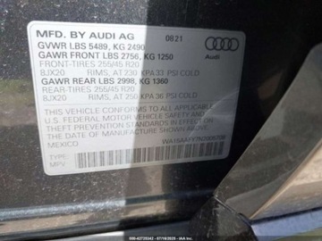 Audi 2022 Audi Q5 Sportback Premium Plus 45 S-Line, 2022r., 4x4, 2.0L 2.0 Benzyna, zdjęcie 11