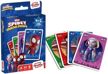 SPIDEY SPIDERMAN KARTY DO GRY 4W1 zestaw 4 gier
